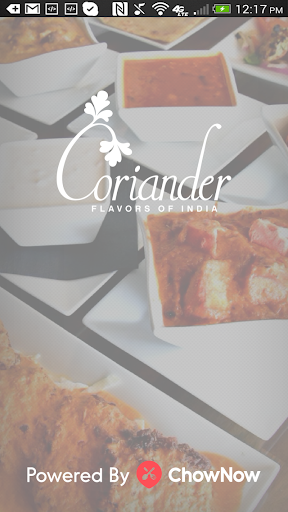 Android application Coriander Flavors of India screenshort