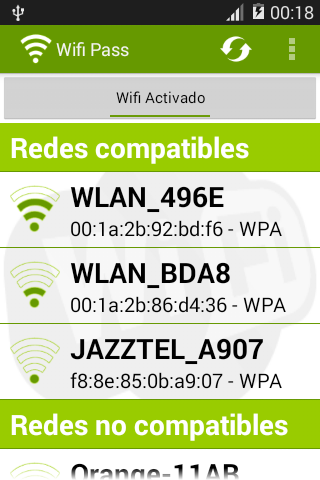 Android application Wifi pass screenshort
