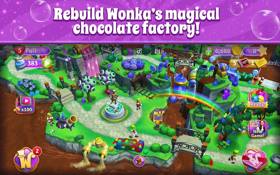 Wonka's World of Candy Match 3 banner
