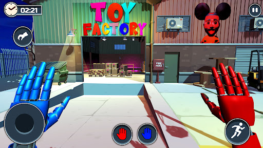 Android application Blue Monster Scary Toy Factory screenshort