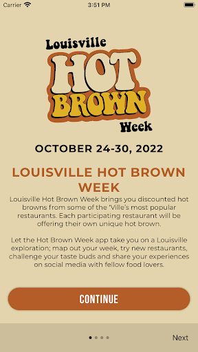 Android application Louisville Hot Brown Week screenshort