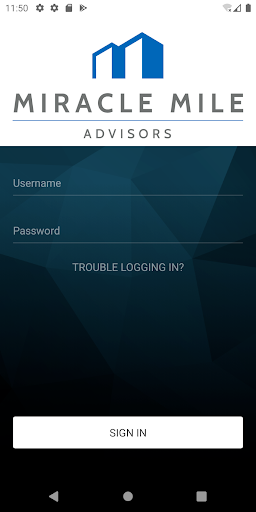 Android application Miracle Mile Client Portal screenshort