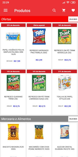 Android application Supermercado Econômico screenshort