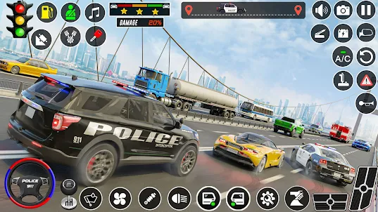 US Police Prado 3D Car Games