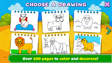 ぬりえと学習 - 動物 - 子供向けのゲームのおすすめ画像2