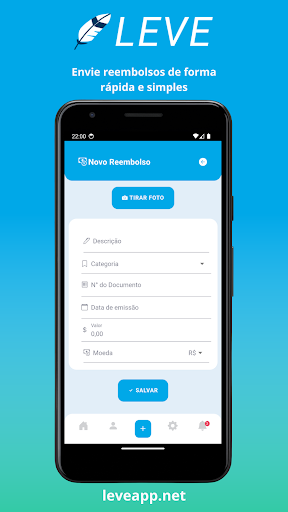 Android application Leve - Gestão de Reembolsos screenshort