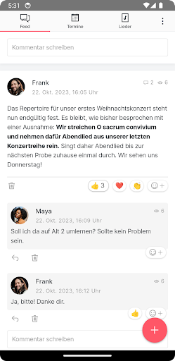 Android application Gruppenheld screenshort