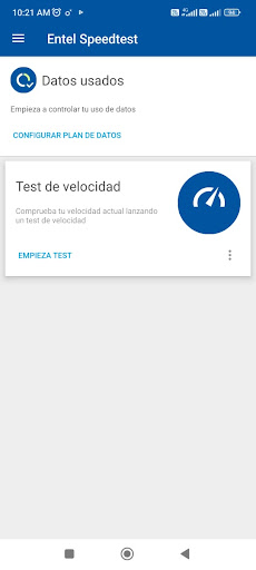 Android application Entel Speed Test screenshort