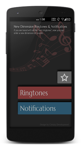 Android application New Dimension Unique Ringtones screenshort
