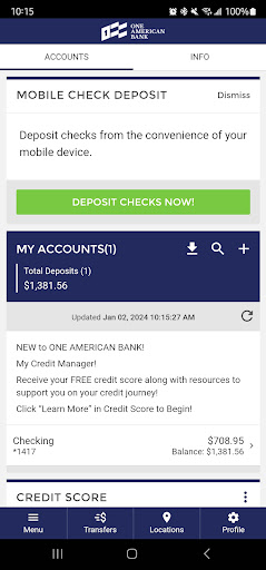 One American Bank Screen 2