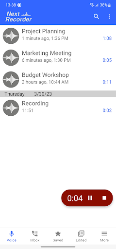 Next Recorder Screen 2