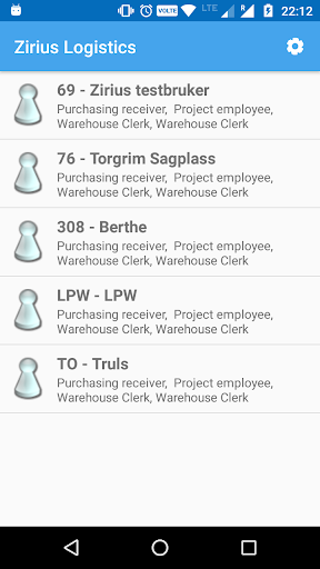 Android application Zirius Logistics screenshort