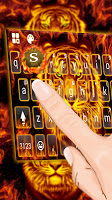 screenshot of Flaming Tiger Keyboard Theme
