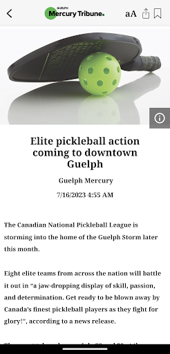 Android application Guelph Mercury Tribune screenshort