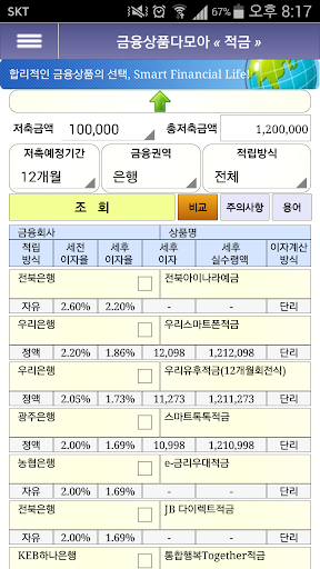 금융상품다모아 Screen 2