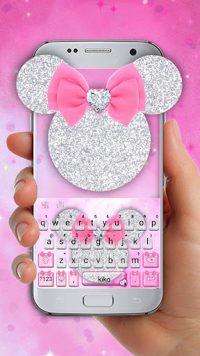 Android application Pink Minny Bow Theme screenshort