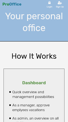 Android application ProOffice screenshort