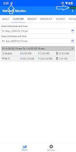 Live Internet Speed Monitor with Usage History Screenshot