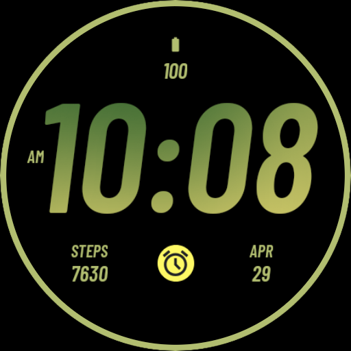 Green Army Run Watch Face Download on Windows