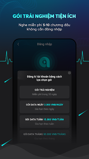 Android application Mydio - Sách nói, truyện audio screenshort