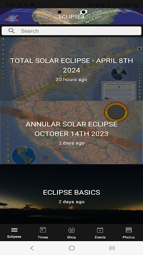 Android application Great American Eclipse screenshort