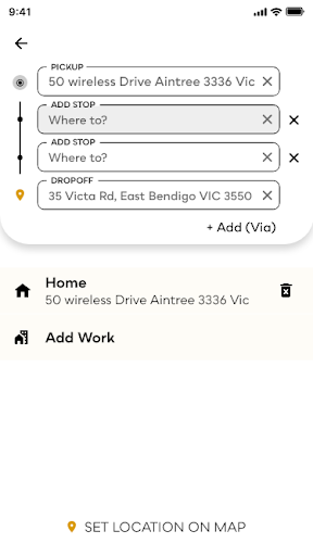 Android application Hello Taxi screenshort