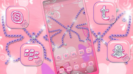 Android application Diamond Butterfly Theme screenshort