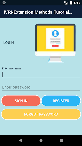 Android application IVRI-Extension Methods Tutoria screenshort