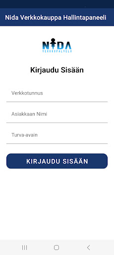 Android application Nida Order Management screenshort