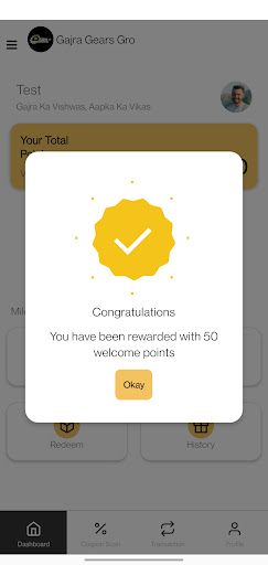 Gajra GRO+ Loyalty App Screen 3