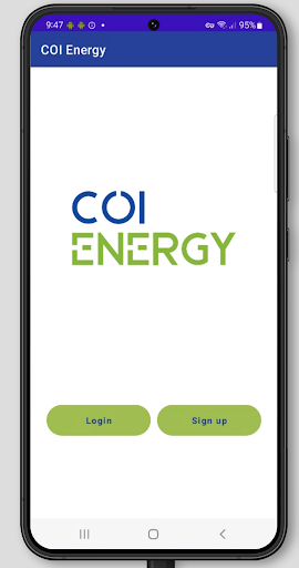 Android application COI Energy screenshort