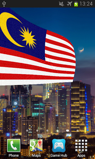 Android application Malaysia Flag Live Wallpaper screenshort