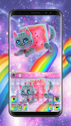 Android application Rainbow Cat Keyboard Theme screenshort