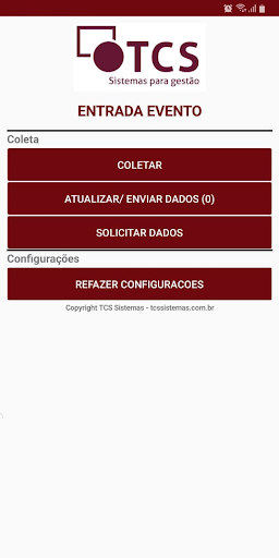 Android application TCS Coleta screenshort