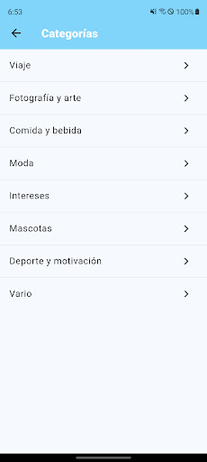 Vista previa de la aplicación