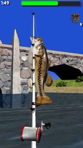 Android application Big River Fishing 3D Lite screenshort