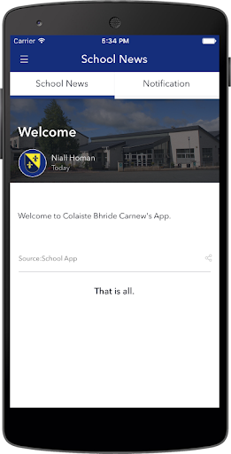 Colaiste Bhride Carnew Screen 2