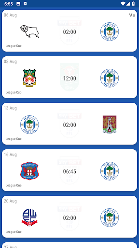 Wigan Athletic Fan App Screen 2