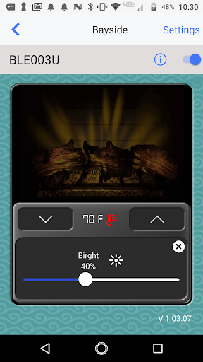 Bayside Fireplace Bluetooth Ap Screen 2