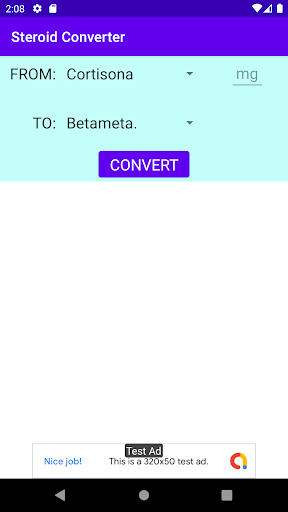 Android application Steroid Converter screenshort