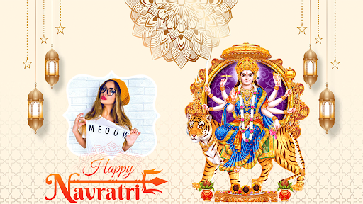 Navratri Photo Frame Screen 3