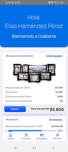 Android application Grabarte screenshort