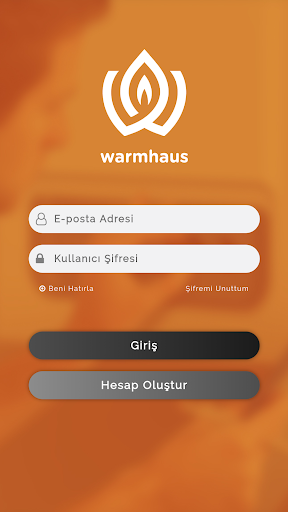 Android application Warmhaus Partner TR screenshort