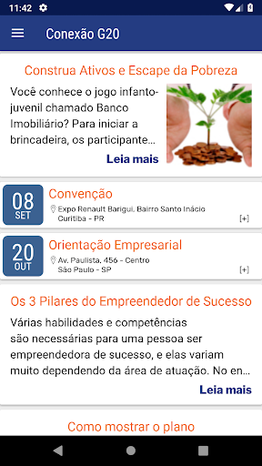 Android application Conexão G120 screenshort