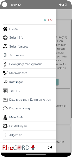Android application RheCORD Plus screenshort