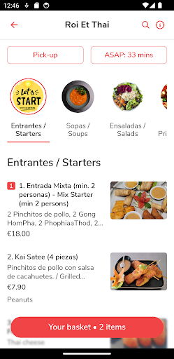 Homer Food Delivery Screen 2