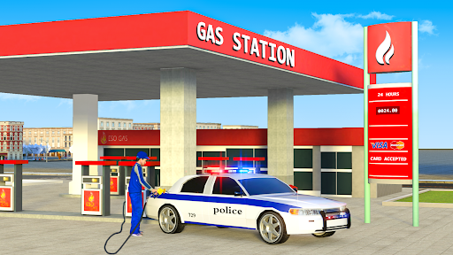Gas Station Police Car Parking 1.6 screenshots 1