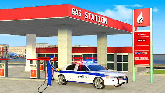 Gas Station Police Car Parking 1