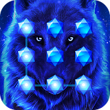 Blue Cool Wolf King AppLock icon