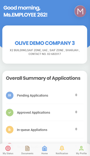 Android application OLIVE ESS screenshort